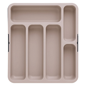 Органайзер для столовых приборов 31x35x5,5см DE'NASTIA бежевый полипропилен 000000000001212530