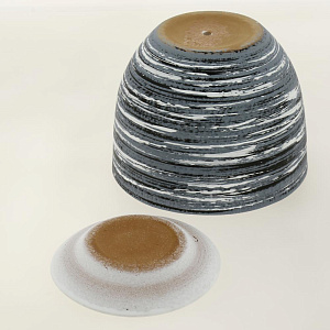 Горшок для цветов декоративный керамический Техно серо-голубой №3 2 л ГК 25 000000000001202931