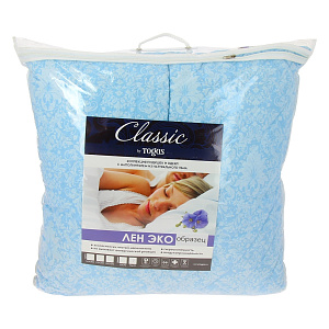 Стеганая подушка Лен Эко Classic by Togas, 70х70 см, полиэфирное волокно 000000000001088948
