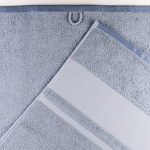 Полотенце 50х90см Dina Me бордюр репс серо-голубое 100% хлопок 000000000001208718
