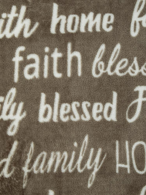 Плед 190x200см LUCKY Газета бежевый флис полиэстер 000000000001219029