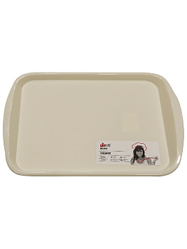 Поднос прямоугольный 36,5*25,5см пластик сливочный крем Bono GR1443СЛ 000000000001197168