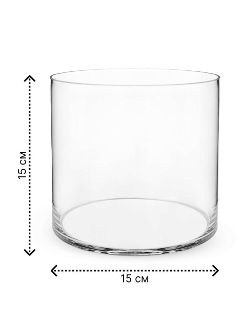 Ваза цилиндр 15х15см FORA стекло_MP 000000000001227055