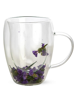 Кружка 350мл Цветы в ассортименте стекло 000000000001223478