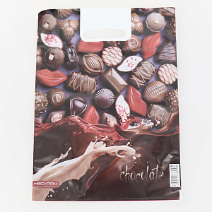 Пакет 30х40см Конфеты 60мкм вырубная усиленная ручка полиэтилен 000000000001212949