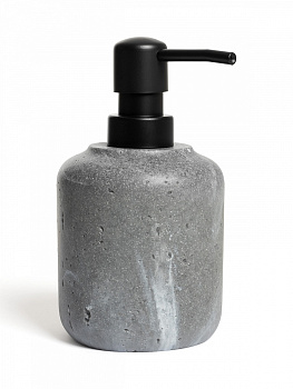 Диспенсер для жидкого мыла 300мл 8,5см DE'NASTIA Ronda белая волна серый полирезина 000000000001227017