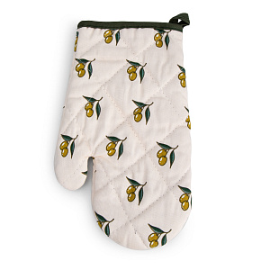 Набор кухонный (рукавица 18х26см + прихватка 17х17см) СОФТИ Оливки молочный хлопок 100% 000000000001218611