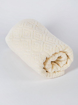 Полотенце махровое 30х60см СОФТИ Ромб молочный хлопок 100% 000000000001214681