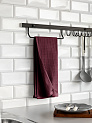 Полотенце кухонное DeNASTIA вафля/махра 470gsm 35x75, хлопок, винный D100416 000000000001227644