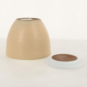 Горшок для цветов декоративный керамический Полоса персик №1 4л ГК 16 000000000001200883