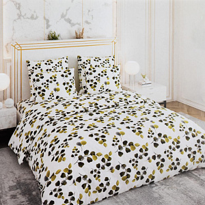 Комплект постельного белья Евро LUCKY (пододеяльник 200х220см, простыня 220х240см, наволочки 50х70см-2шт) Хербал поплин хлопок 000000000001214239