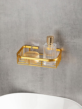 Держатель навесной 18x12x5,5см DE'NASTIA золотой алюминий 000000000001227445