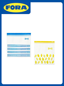 Набор пакетов 2,5л 24x25см-25шт/1,2л 19x21см-25шт FORA с замком zip lock полиэтилен 000000000001225483