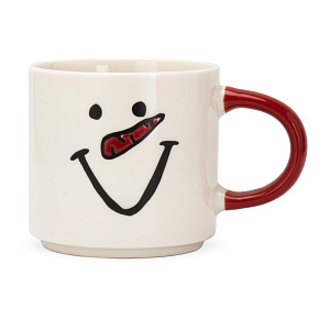 Кружка 400мл 9,1см DE'NASTIA Snowman белый фарфор 000000000001226186