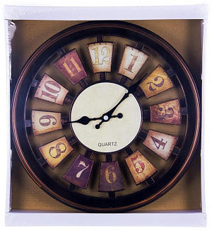 Часы настенные 30,5х30,5х4,5см GUTERWAHI круглые Рим темный 000000000001213648