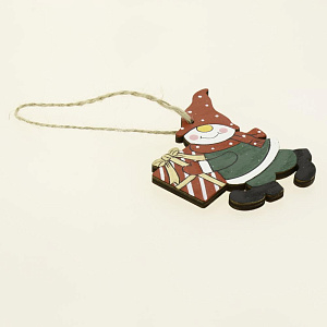 Декоративное украшение Санта 7х9,5см MANDARIN дерево 000000000001209317