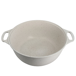 Кастрюля-жаровня 4л KUKMARA Традиция стеклянная крышка антипригарное покрытие светлый литой алюминий 000000000001121250