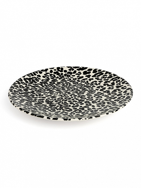 Тарелка обеденная 26см LUCKY Лео сервировочная белый/черный керамика 000000000001220249