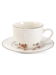 Пара чайная 250мл Цветы-1 подарочная упаковка фарфор 000000000001228616