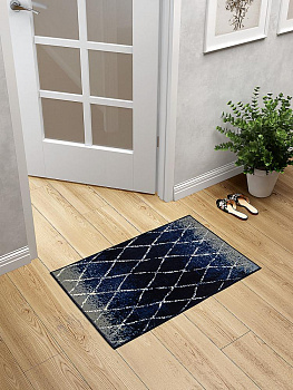Коврик придверный 50х80см тёмно-синий Ромб градиент M111201 000000000001200461