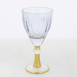 Кубок для вина 1шт 300мл с золотом серый стекло 000000000001214027