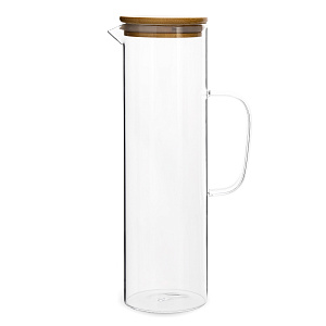 Кувшин 1,8л бамбуковая крышка прозрачный стекло 000000000001221916