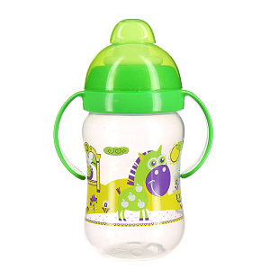 Поильник-Непроливайка с твердым носиком Веселые животные Lubby, от 6 месяцев, 250мл 000000000001135465