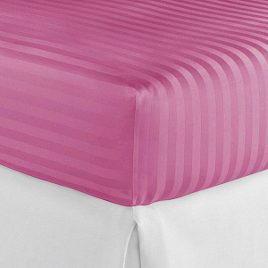 Простыня 150х230см LUCKY фуксия страйп-сатин хлопок 100% 000000000001218160