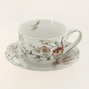 Сервиз чайный 13 предметов (чашка 250мл-6шт/блюдце-6шт/чайник 1,25л) BALSFORD Эмма фарфор 000000000001200559