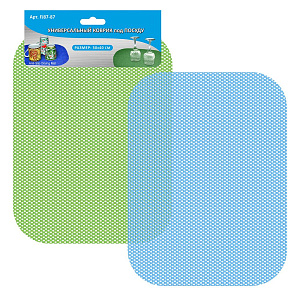 Коврик для сушки посуды 30х40см МУЛЬТИДОМ овал универсальный. Изготовлен из вспененного поливинилхлорида ПВХ пористой структуры. 000000000001192442