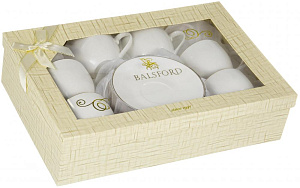 Набор чайный 12 предметов (чашка 220мл-6шт/блюдце-6шт) BALSFORD Грация Анжелика фарфор 000000000001183380