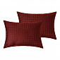 Наволочки 2шт 50х70см DE'NASTIA JQ гусиная лапка сатин бордовый хлопок