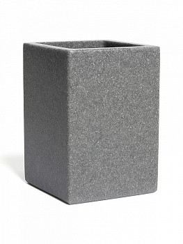 Стакан для зубных щеток 275мл 7x10см DE'NASTIA Quadro серый полирезина 000000000001227010