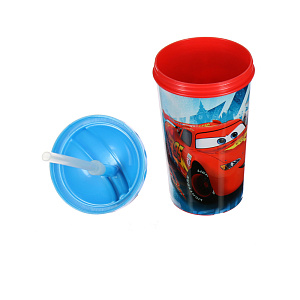 3D Фляга с крышкой и трубочкой Тачки Disney, 450мл 000000000001127672