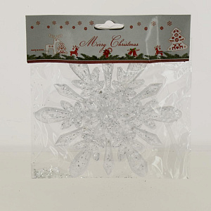 Декоративное украшение 14см Снежинка акрил R010493 000000000001192276
