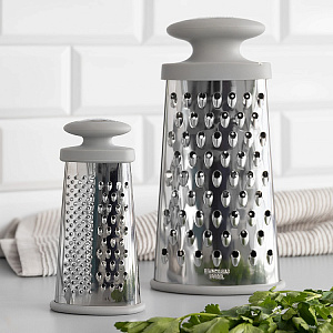 Терка XS 15,5x8x4,5см DE'NASTIA плоская серый нержавеющая сталь 000000000001212652