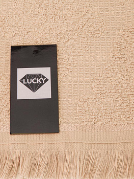 Полотенце кухонное 30х60см LUCKY светлый персик жаккард-махра хлопок 100% 000000000001225107