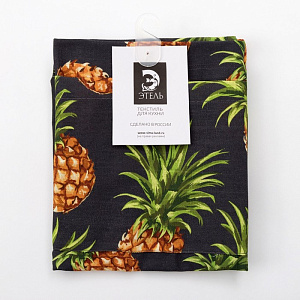 Фартук Этель "Ананасы" 65х60см, репс, пл.130г/м2, 100% хлопок 4275200 000000000001200109