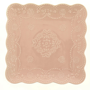 Тарелка 26см ф.квадратБабочка розоваяHD-004P 000000000001181061