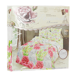 Комплект постельного белья Парадиз Романтика, 1.5 спальный, перкаль 000000000001125025