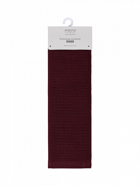 Полотенце кухонное DeNASTIA вафля/махра 470gsm 35x75, хлопок, винный D100416 000000000001227644