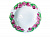 Тарелка фарфор суповая 240 мм супадкий край Розовые тюльпаны бортовые,093062 000000000001193485