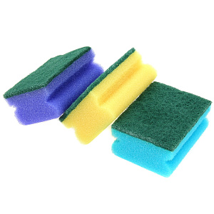 Губка д/мытья посуды 3шт профильная 31010 000000000001052588