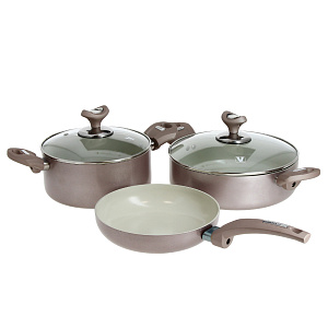 Набор посуды лдя приготовления 3 предмета VITESSE c покрытием Eco-Cera алюминий VS-2217 000000000001176733