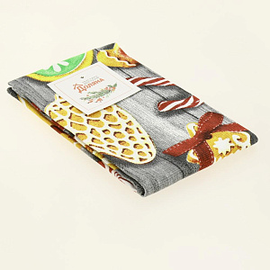 Полотенце 35х60см ДОЛЯНА Новогоднее печенье 100% хлопок 160г/м2 000000000001208908