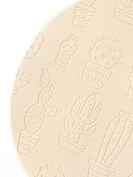 Салфетка сервировочная DE'NASTIA D36см кактусы 100%ЭВА молочный E000087 000000000001199302