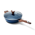 Сковорода с крышкой 28см PHANTOM CHEF глубокая ручки soft touch индукция navy 000000000001221208