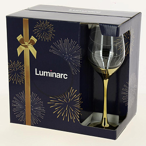 ЗОЛОТОЕ КОЛЬЦО Набор бокалов для вина 6шт 270мл LUMINARC стекло P1652 000000000001189613