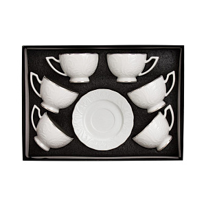 Набор чайный 12 предметов (чашка 220мл-6шт/блюдце-6шт) ROYAL GARDEN фарфор DD002 000000000001225751