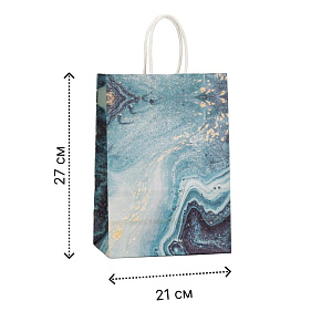 Пакет подарочный Marble 27х21х11см 000000000001222107